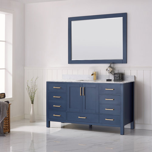 Everly Quinn Ryland 60" Single Bathroom Vanity Set with Mirror Wayfair